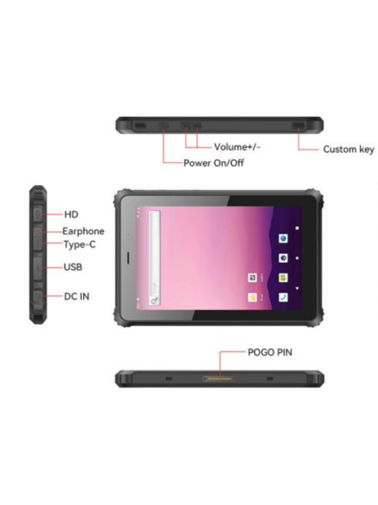 Rugged Tablet 10.1", 5G, IP67, O.S. Android 11, 4GB Ram + 64GB